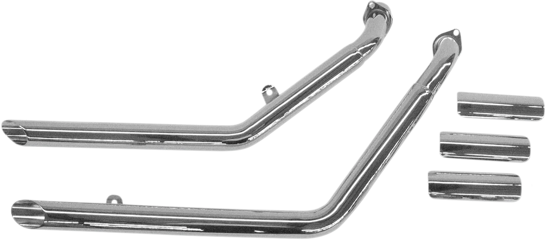 Cobra Drag Pipes Exhaust fits Honda VT1100C - Side View