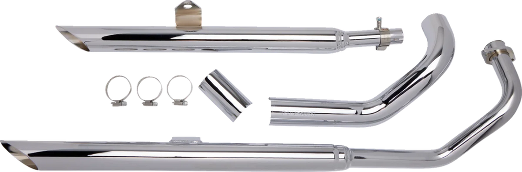 Cobra Drag Pipes Exhaust fits Yamaha V-Star 650 - Side View
