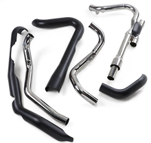 Load image into Gallery viewer, Cobra Dual Bung Headpipes - Black 6255DBRB - Main Product View