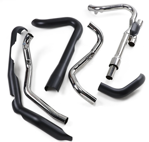 Cobra Dual Bung Headpipes - Black 6255DBRB - Main Product View
