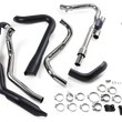 Load image into Gallery viewer, Cobra Dual Bung Headpipes - Black 6255DBRB - Side View
