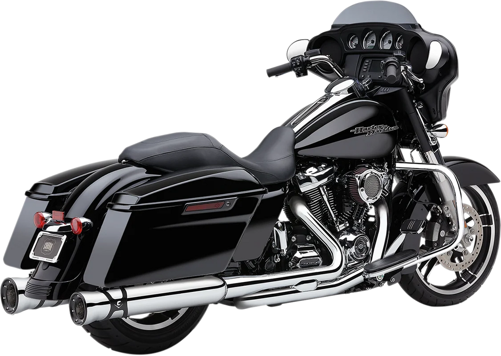 Cobra Dual Bung Headpipes - Black 6255DBRB - Detail View