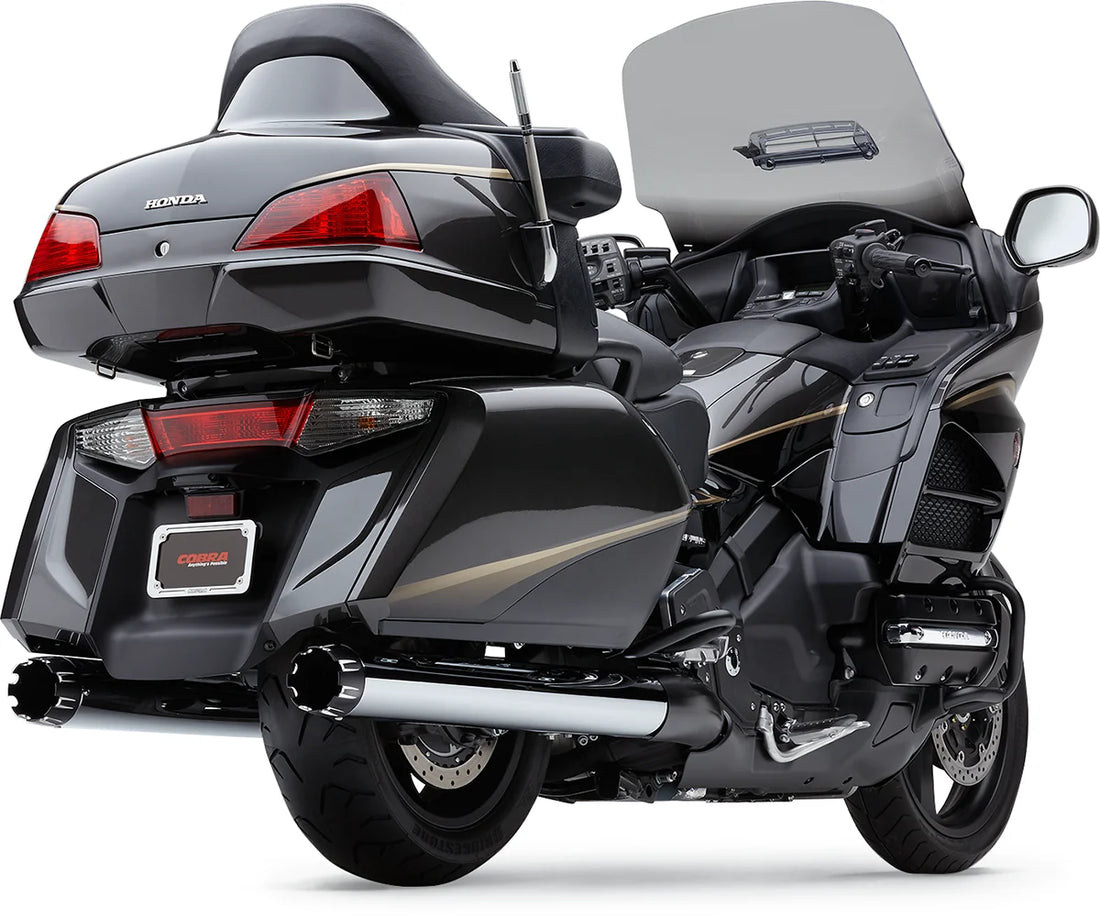 Cobra Dual Cut Mufflers - Chrome 1219 - Side View