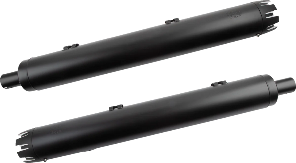 Cobra Dual Cut Slip-On Mufflers - Black 5208B - Main Product View