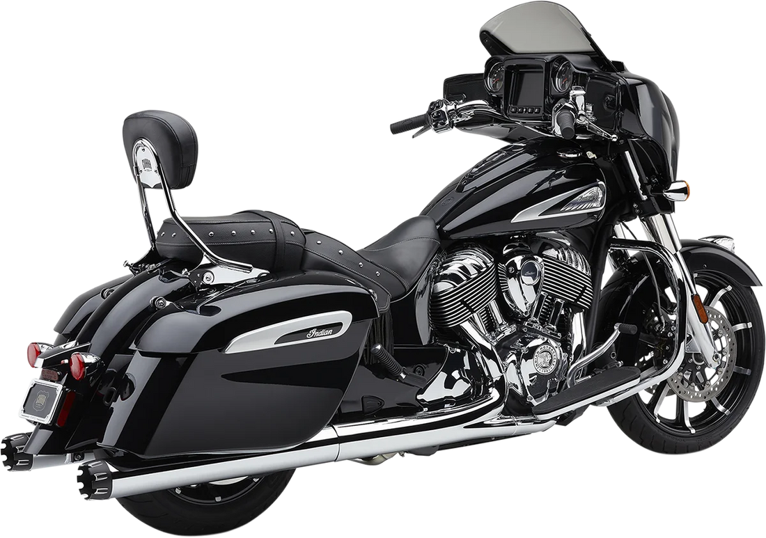 Cobra Dual Cut Slip-On Mufflers - Chrome 5206 - Side View
