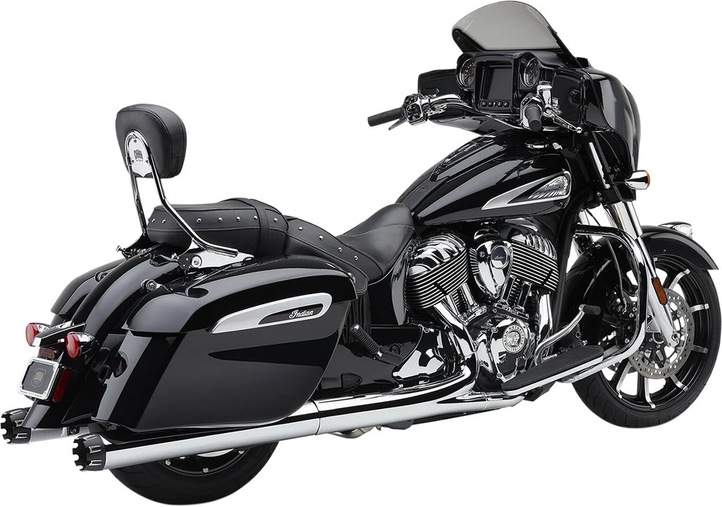 Cobra Dual Cut Slip-On Mufflers - Chrome 5206 - Side View