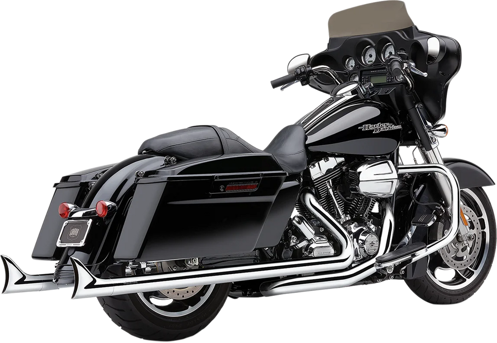 Cobra Dual Speedster Exhaust - Chrome - Fishtail - '10-'16 Dresser 6974 - Main Product View