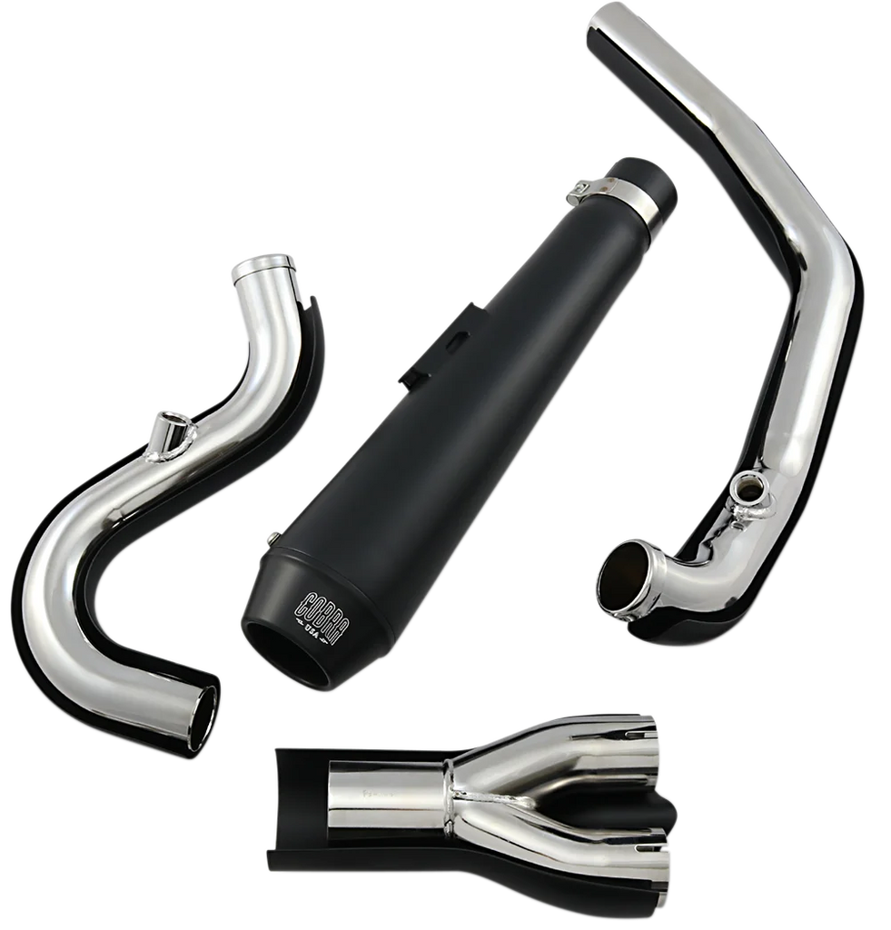 Cobra El Diablo Exhaust - Black - '07-'11 Softail 6484B - Main Product View