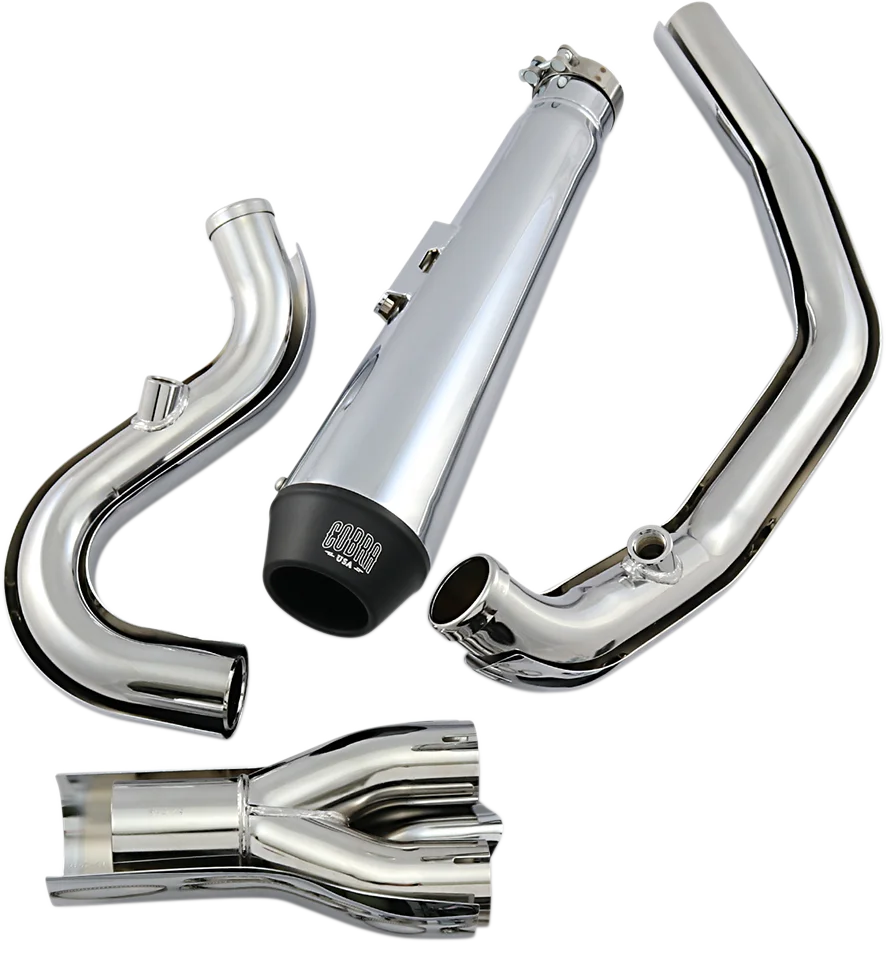Cobra El Diablo Exhaust - Black - '07-'11 Softail 6484B - Detail View
