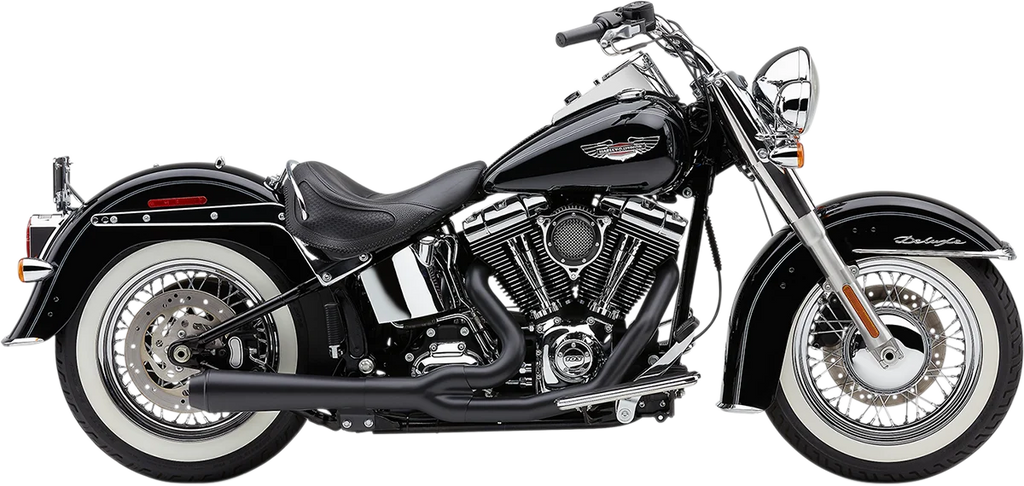 Cobra El Diablo Exhaust - Black - '12-'17 Softail 6483B - Main Product View
