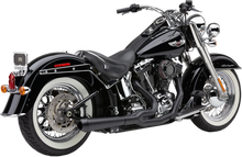 Load image into Gallery viewer, Cobra El Diablo Exhaust - Black - '12-'17 Softail 6483B - Back View