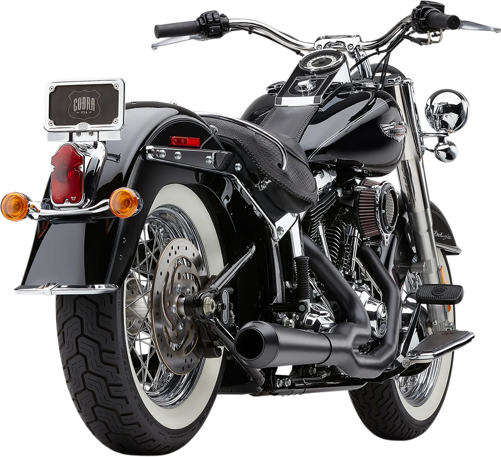 Cobra El Diablo Exhaust - Black - '12-'17 Softail 6483B - Installation View