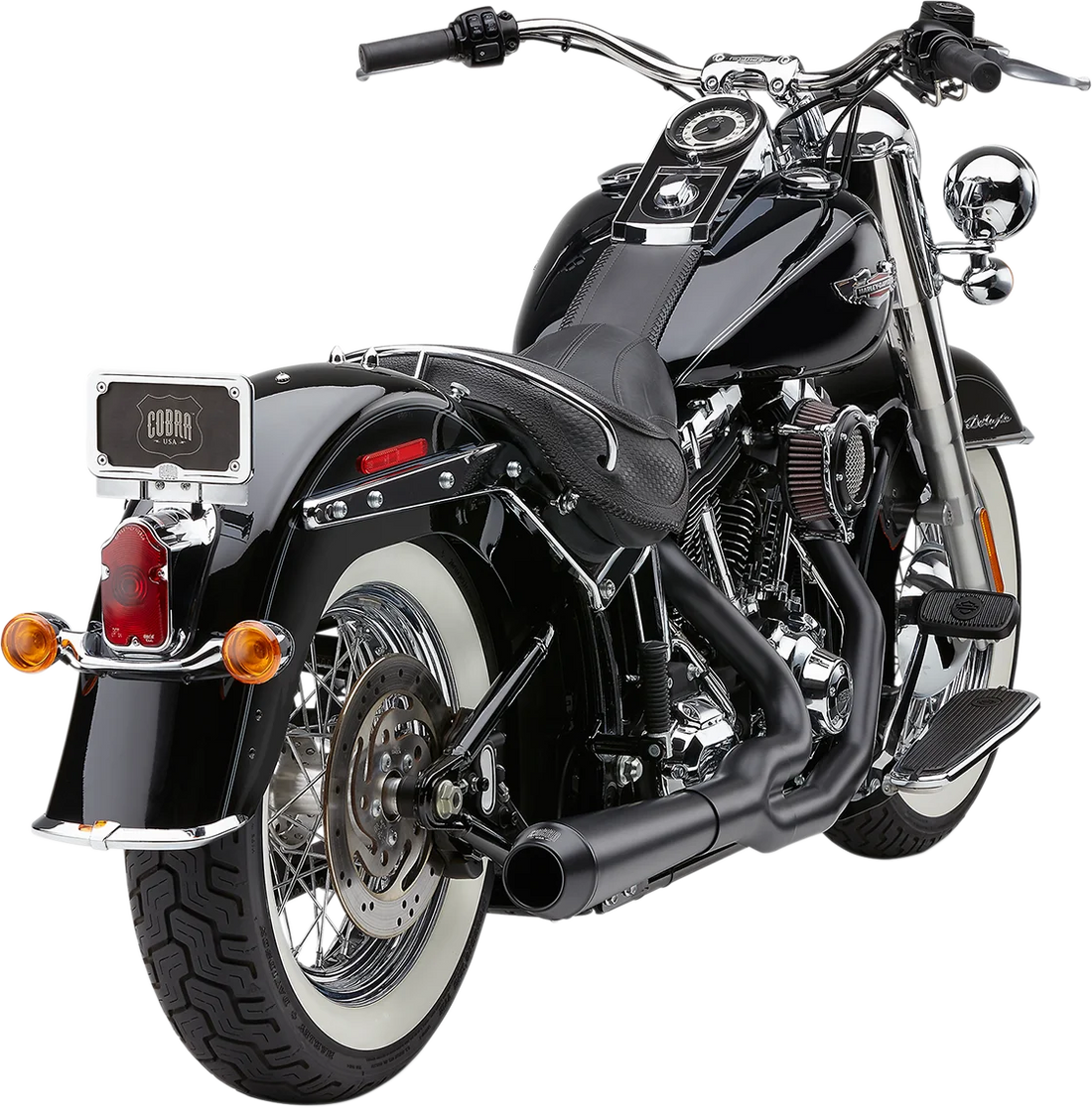Cobra El Diablo Exhaust - Black - '12-'17 Softail 6483B - Additional View 5