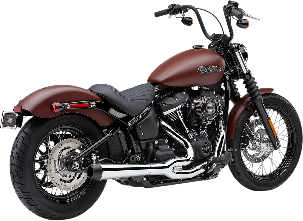 Cobra El Diablo Exhaust - Black - '18-'19 FLHC/FLSB 6479B - Side View