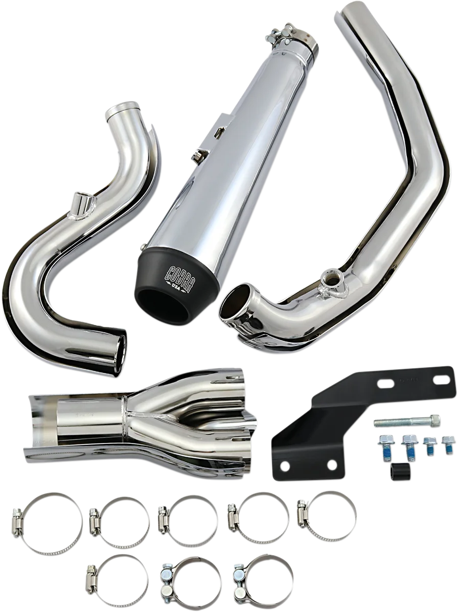 Cobra El Diablo Exhaust - Chrome - '07-'11 Softail 6484 - Side View