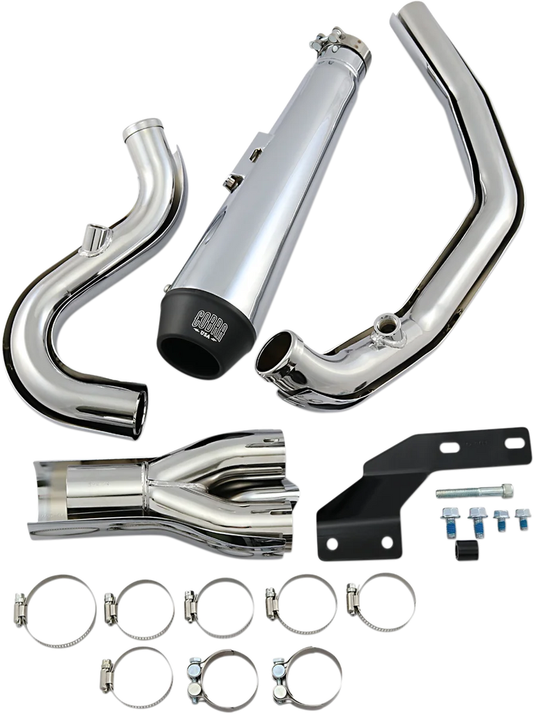 Cobra El Diablo Exhaust - Chrome - '07-'11 Softail 6484 - Side View