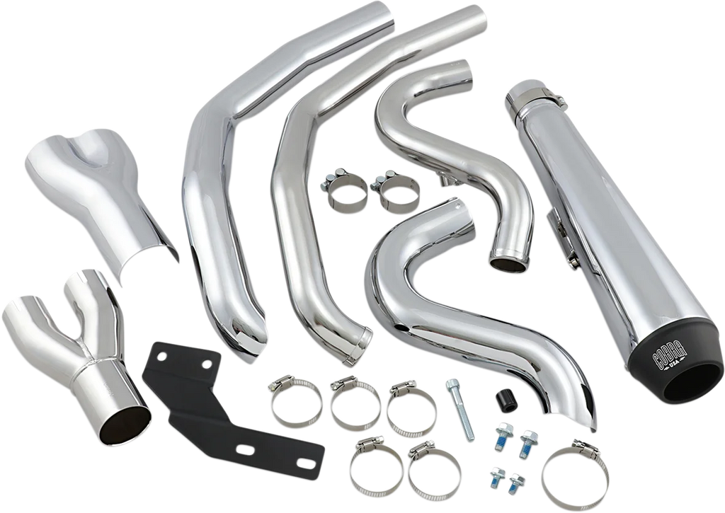 Cobra El Diablo Exhaust - Chrome - '12-'17 Softail 6483 - Side View
