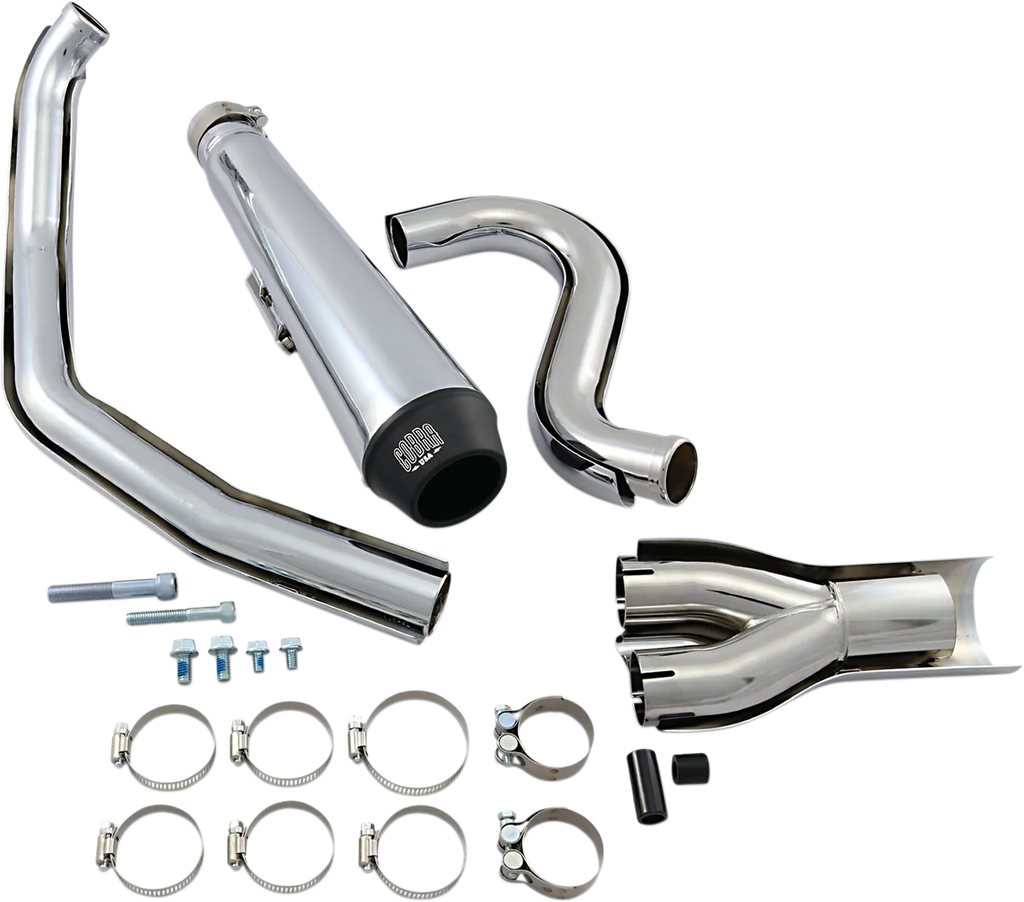 Cobra El Diablo Exhaust - Chrome - '88-'06 Softail 6485 - Side View