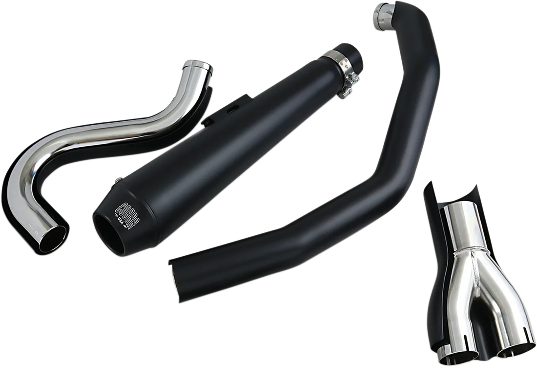 Cobra El Diablo Exhaust - Chrome - '88-'06 Softail 6485 - Detail View