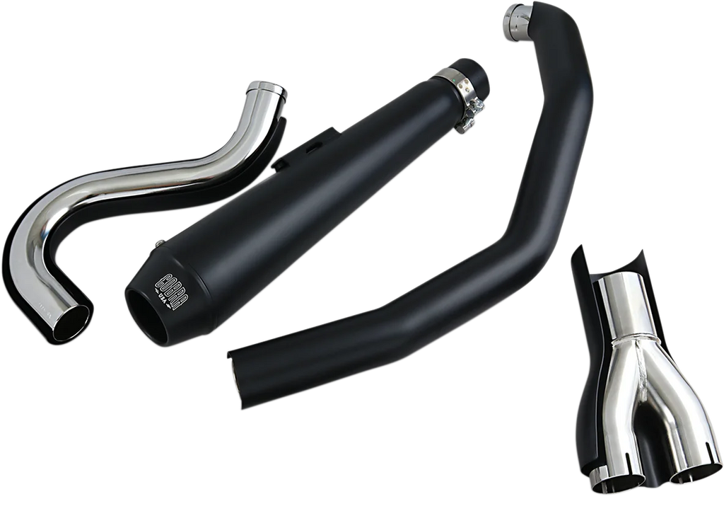 Cobra El Diablo Exhaust - Chrome - '88-'06 Softail 6485 - Detail View