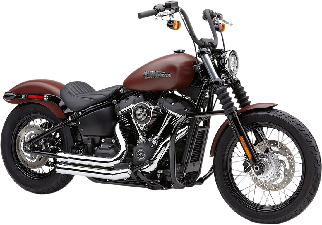 Cobra Freeway Bar - Black - Softail 601-2107B - Installation View