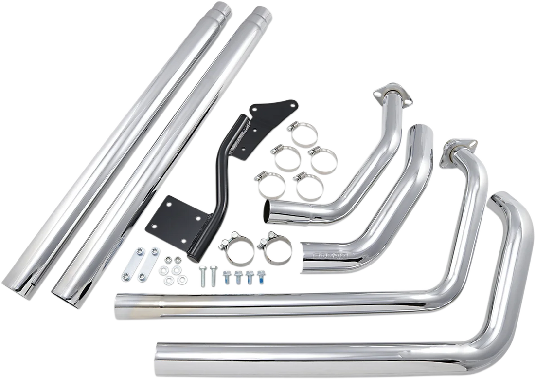 Cobra Lo-Boy Shotgun Exhaust fits Honda VT750C - Side View