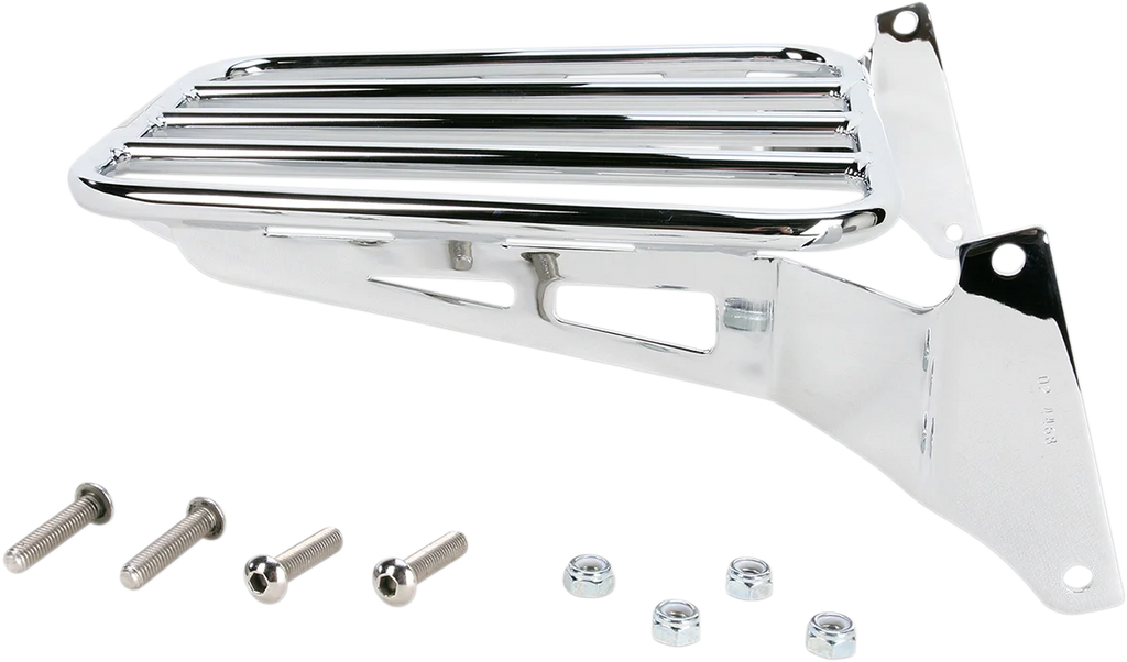 Cobra Luggage Rack - Chrome - Tubular 02-4442 - Side View