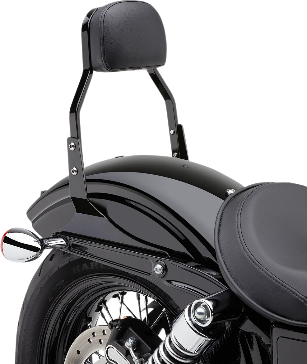 Cobra Mini Sissy Bar - Black - Dyna 602-1102B - Back View