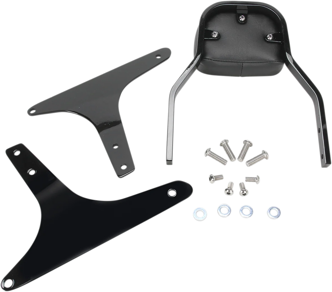 Cobra Mini Sissy Bar - Black - Softail 602-1101B - Back View