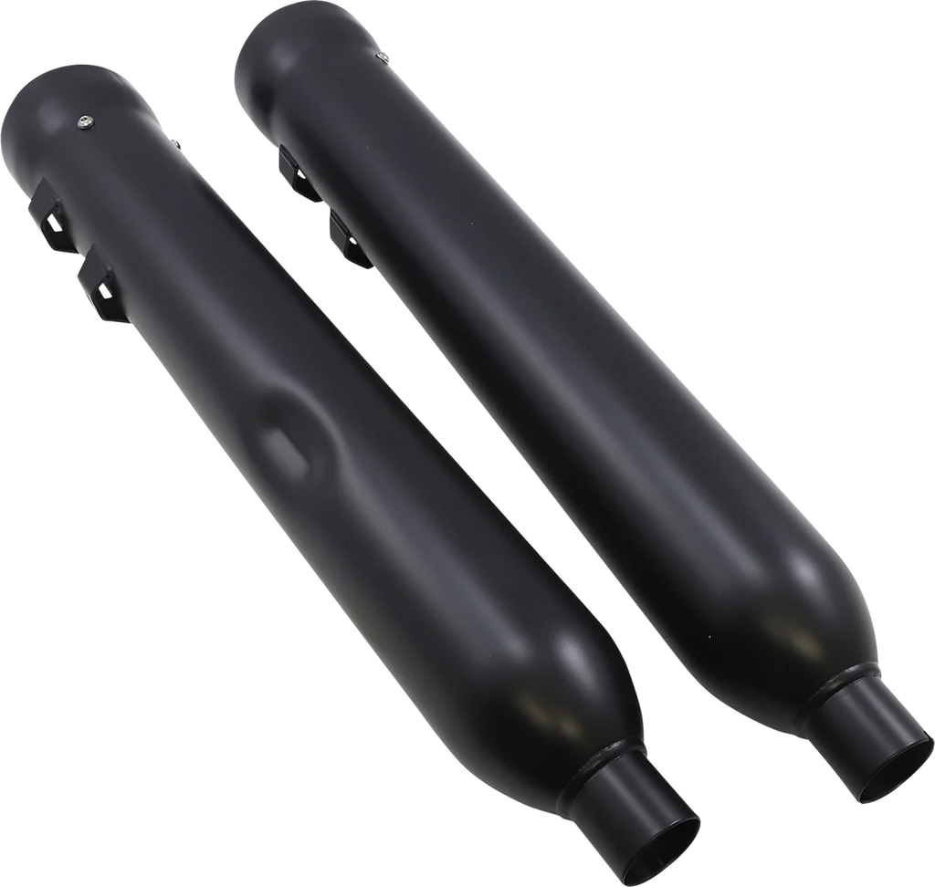 Cobra Neighbor Hater Mufflers for '95-'16 Bagger - Black 6107RB - Side View