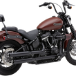 Load image into Gallery viewer, Cobra Neighbor Hater Mufflers for Softail - Black 6047B - Main Product View