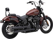 Load image into Gallery viewer, Cobra Neighbor Hater Mufflers for Softail - Black 6047B - Main Product View