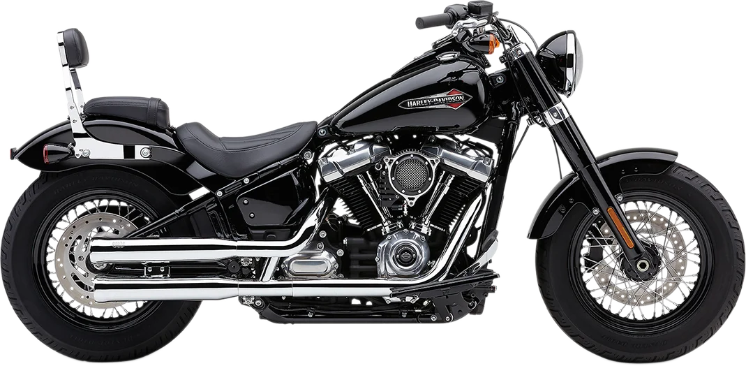 Cobra Neighbor Hater Mufflers for Softail - Black 6047B - Installation View