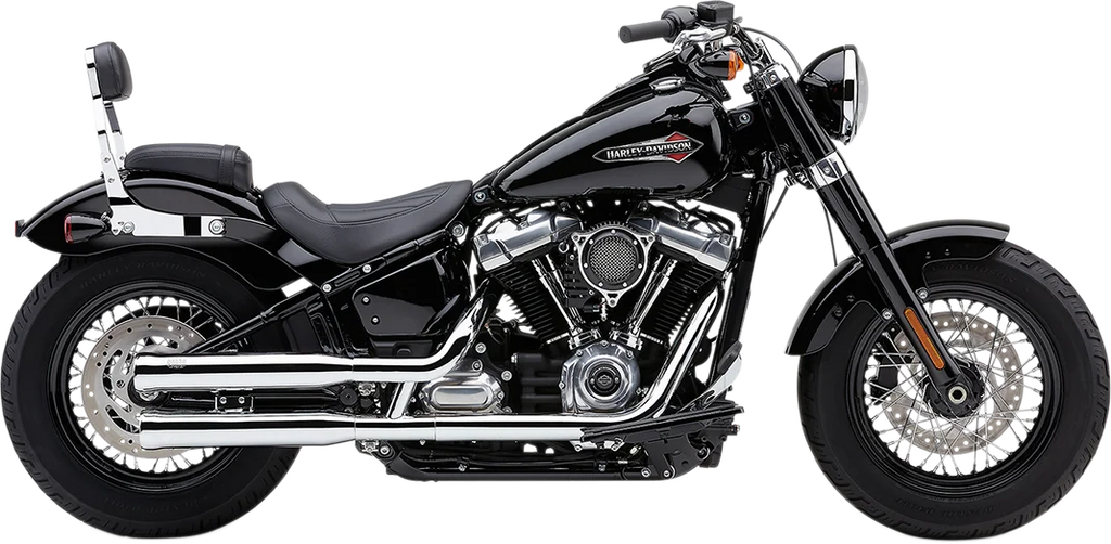 Cobra Neighbor Hater Mufflers for Softail - Black 6047B - Installation View
