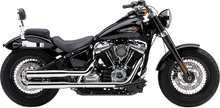 Load image into Gallery viewer, Cobra Neighbor Hater Mufflers for Softail - Black 6047B - Installation View