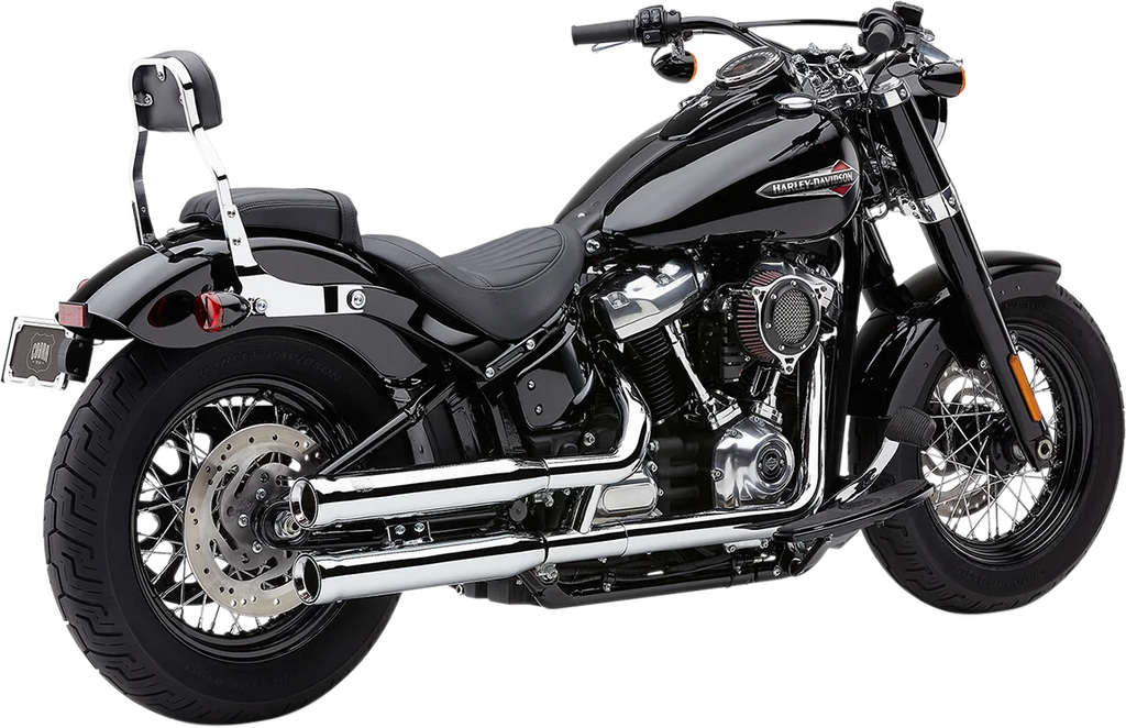 Cobra Neighbor Hater Mufflers for Softail - Chrome 6047 - Side View