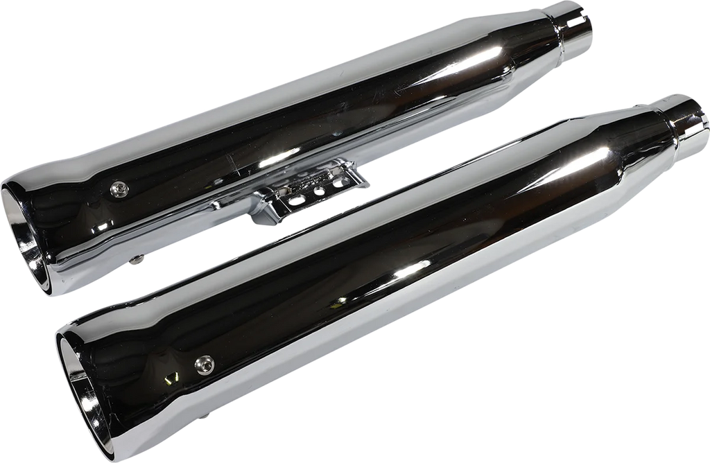 Cobra Neighbor Hater Mufflers for Softail - Chrome 6047 - Back View
