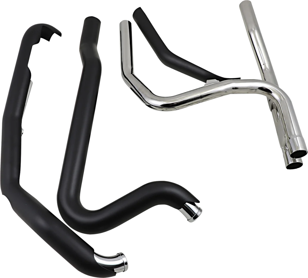 Cobra Powerport Dual Headpipes - Black 6254RB - Main Product View