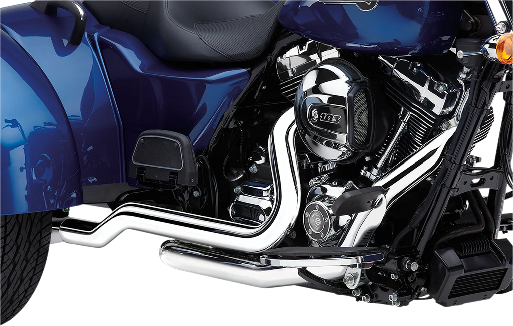 Cobra Powerport Dual Headpipes - Black 6254RB - Detail View
