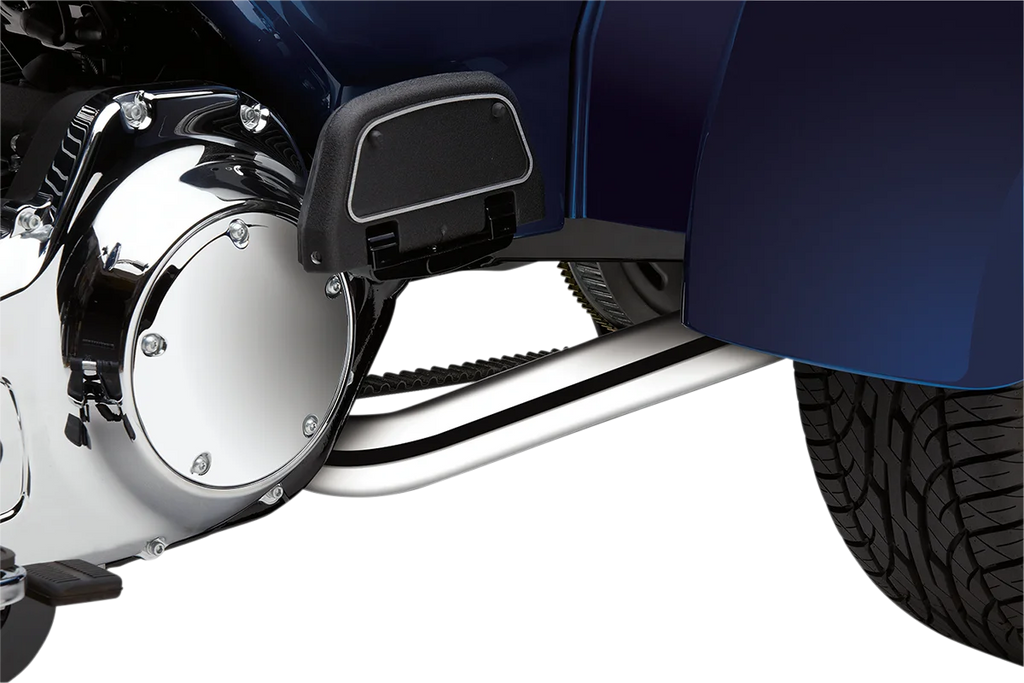 Cobra Powerport Dual Headpipes - Chrome 6254 - Side View