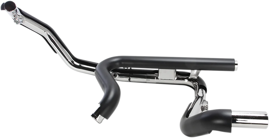 Cobra Powerport Dual Headpipes with Dual Bungs - Black 6253DBRB1 - Side View