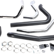 Load image into Gallery viewer, Cobra Powerport Dual Headpipes with Dual Bungs - Black 6253DBRB1 - Back View