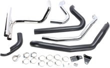 Load image into Gallery viewer, Cobra Powerport Dual Headpipes with Dual Bungs - Black 6253DBRB1 - Back View