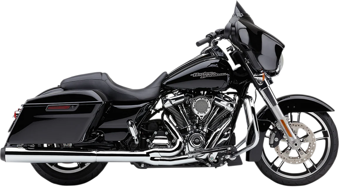 Cobra Powr-Flo 2:1 Exhaust - Chrome - '17-'20 FL 6451 - Side View