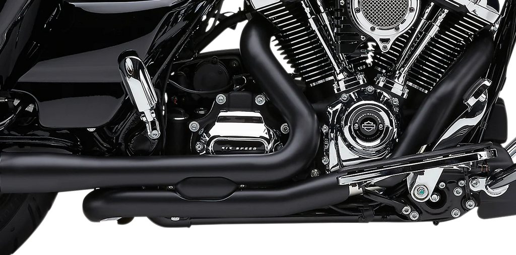 Cobra Pro Chamber Headpipes - Black 6255RB - Side View
