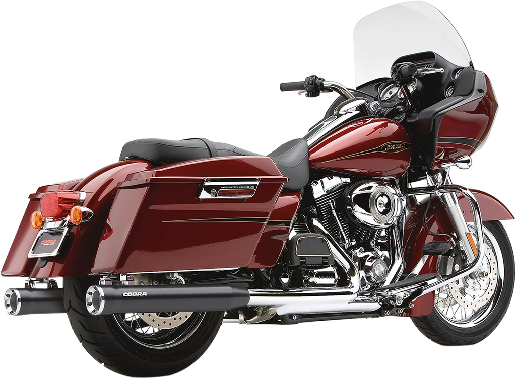 Cobra RPT 3" Mufflers - Black - '95-'16 Bagger 6070RB - Main Product View