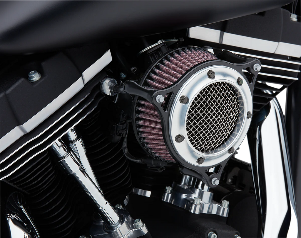Cobra RPT Air Intake Kit - Chrome/Black - Softail 606-0104-05CB - Side View