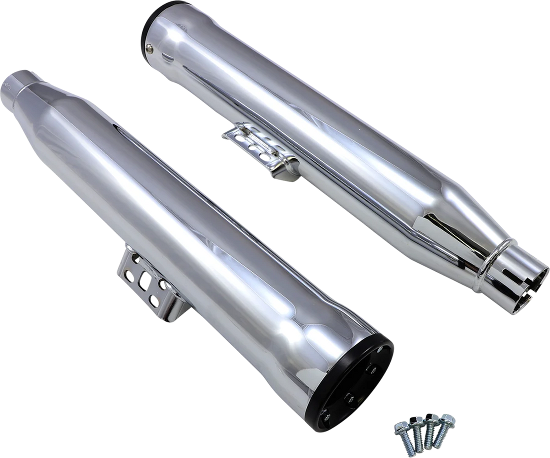 Cobra RPT Mufflers for Softail - Chrome 6057 - Side View