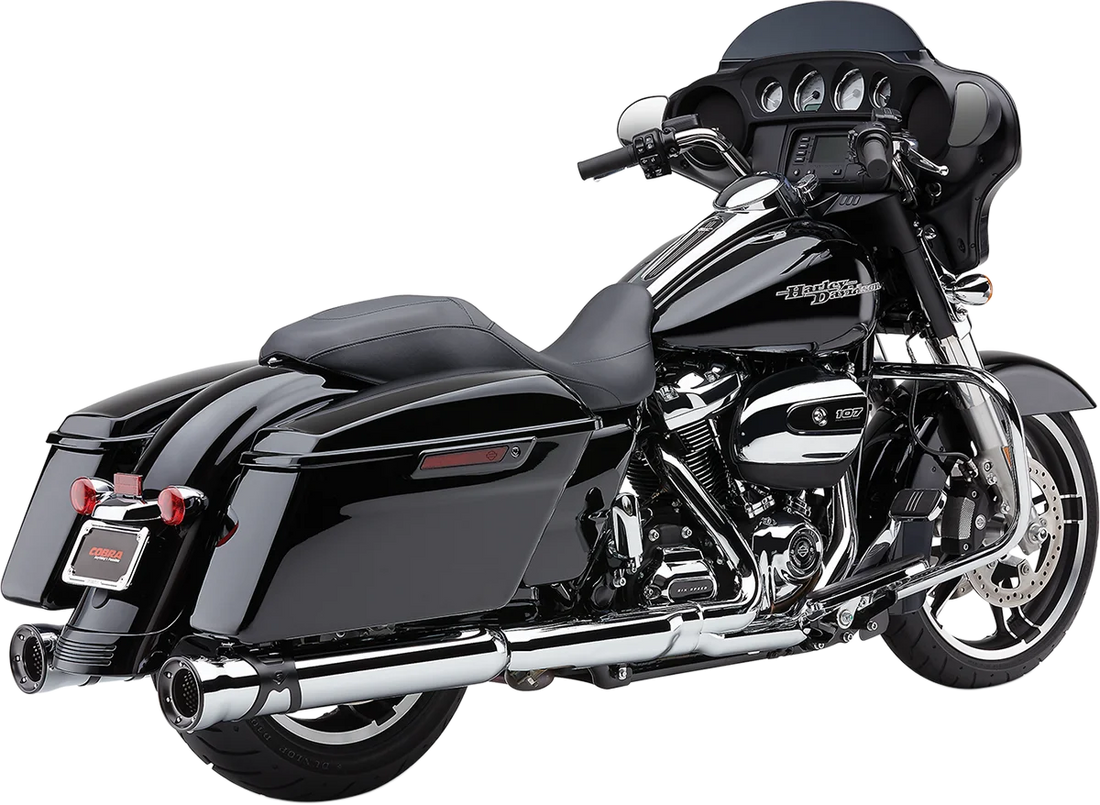 Cobra Race Pro Mufflers - Black - FL 6216RB - Side View
