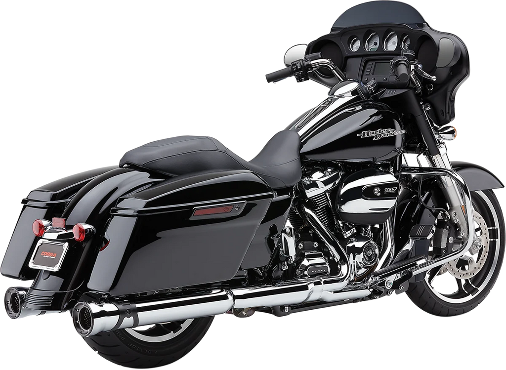 Cobra Race Pro Mufflers - Black - FL 6216RB - Side View